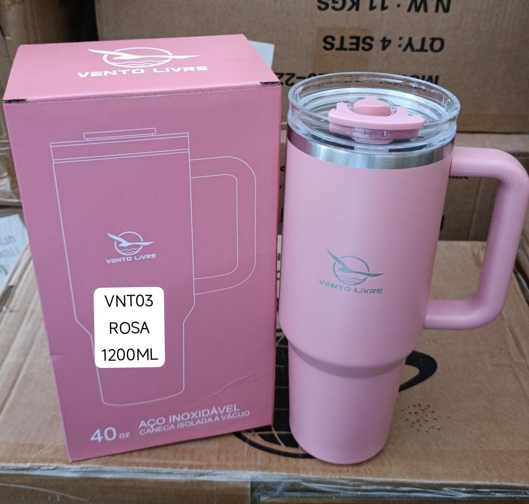 Vento Livre Luxury Matte Travel Tumbler | 40oz Double-Wall Vacuum Insulated Mug with Straw